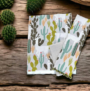 Cacti & Llama Tea Towel Set