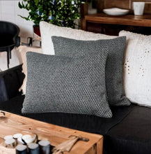 Load image into Gallery viewer, Black &amp; Silverly White Textured Cushion
