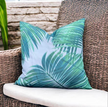 Load image into Gallery viewer, Tropical Palm Canvas Feel Outdoor Cushion
