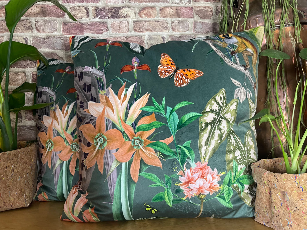 Tropical Monkey Cushion