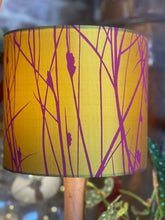 Load image into Gallery viewer, Silk Mustard &amp; Magenta Grasses Lampshade

