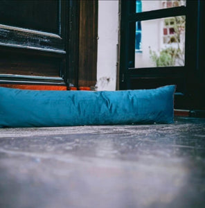 Teal Velvet Draught Excluder