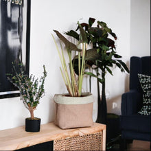 Load image into Gallery viewer, Sage Wool Mix &amp; Hessian Pot
