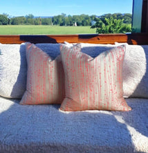 Load image into Gallery viewer, Gold &amp; Red Silk Cushion

