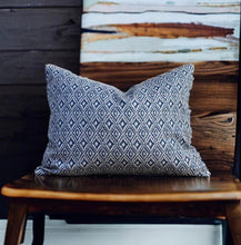 Load image into Gallery viewer, Aztec Indigo Sustainable Cotton Cushion

