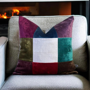 Velvet Patchwork Cushion