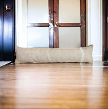 Load image into Gallery viewer, Hessian &amp; Lace Draught Excluder
