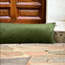 Load image into Gallery viewer, Olive Velvet Draught Excluder

