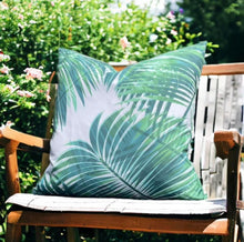 Load image into Gallery viewer, Tropical Palm Canvas Feel Outdoor Cushion
