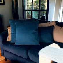 Load image into Gallery viewer, Navy Velvet Cushion
