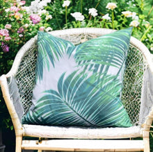 Load image into Gallery viewer, Tropical Palm Canvas Feel Outdoor Cushion
