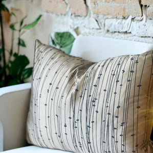 Gold & Charcoal Silk Cushion