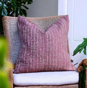 Pink Boucle Textured Cushion