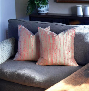 Gold & Red Silk Cushion