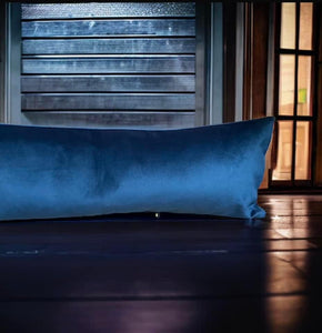Navy Velvet Draught Excluder