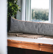 Load image into Gallery viewer, Black &amp; Silvery White Draught Excluder
