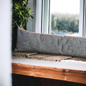 Black & Silvery White Draught Excluder