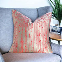 Load image into Gallery viewer, Gold &amp; Red Silk Cushion
