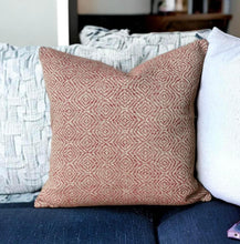 Load image into Gallery viewer, Geometric Woven Scarlet Cushion
