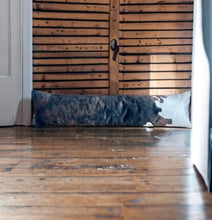 Load image into Gallery viewer, Brown Cowhide Velvet Draught Excluder
