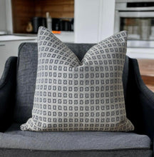Load image into Gallery viewer, Clay &amp; Charcoal Woven Cushion
