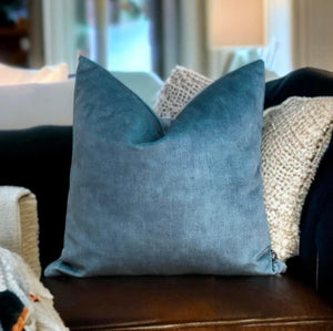 Jade Melange Velvet Cushion