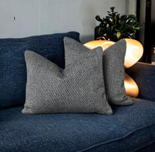 Load image into Gallery viewer, Black &amp; Silverly White Textured Cushion

