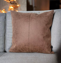 Load image into Gallery viewer, Tan Faux Leather Cushion
