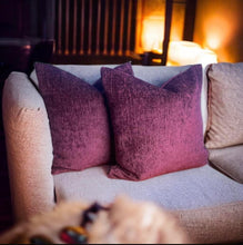 Load image into Gallery viewer, Purple Velvet Chenille Cushion
