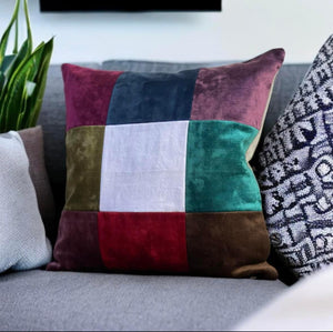 Velvet Patchwork Cushion