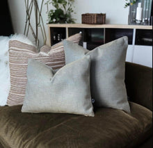 Load image into Gallery viewer, Pistachio With Gold Husk Linen Mix Cushion
