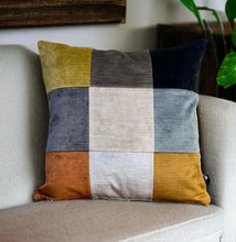 Load image into Gallery viewer, Pastels Velvet Patchwork Cushion

