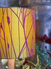 Load image into Gallery viewer, Silk Mustard &amp; Magenta Grasses Lampshade
