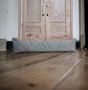 Black & Silvery White Draught Excluder