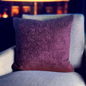 Purple Velvet Chenille Cushion