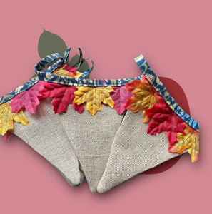 Rustic Hessian Autumn Leaf Bunting