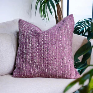 Pink Boucle Textured Cushion