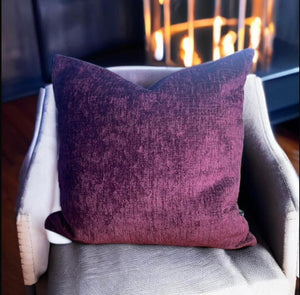 Purple Velvet Chenille Cushion