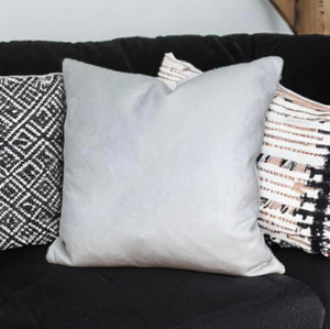 Optic White Velvet Cushion
