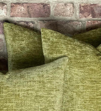 Load image into Gallery viewer, Moss Green Velvet Chenille Cushion
