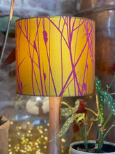 Load image into Gallery viewer, Silk Mustard &amp; Magenta Grasses Lampshade
