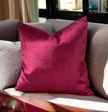 Load image into Gallery viewer, Burghundy Velvet Cushion
