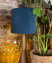 Load image into Gallery viewer, Navy Velvet Lampshade
