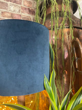 Load image into Gallery viewer, Navy Velvet Lampshade
