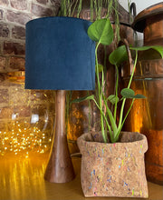 Load image into Gallery viewer, Navy Velvet Lampshade
