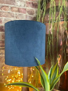 Navy Velvet Lampshade