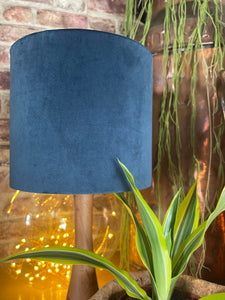 Navy Velvet Lampshade