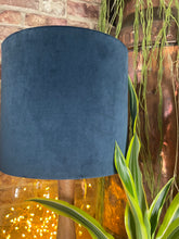 Load image into Gallery viewer, Navy Velvet Lampshade
