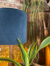 Load image into Gallery viewer, Navy Velvet Lampshade

