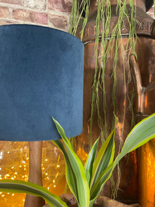 Navy Velvet Lampshade